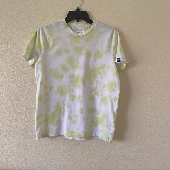 ABERCROMBIE & FITCH BOYS TSHIRT PATTERN PRINT LIME GREEN & WHITE 15/16 NWOT - Picture 13 of 15
